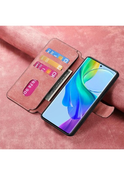 Vıvo V29 Lite Kart Standı Mıknatıs Koruyucu Malzeme Için Flip Case Retro (Yurt Dışından)