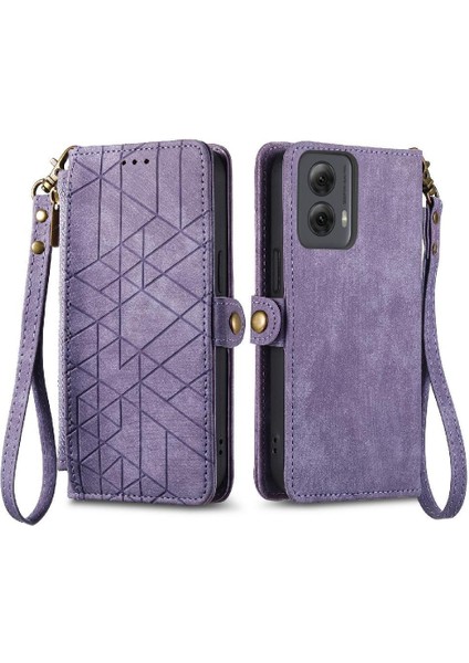Motorola Moto G Güç 5g 2024 Cüzdan Darbeye Deri Için Flip Case (Yurt Dışından)