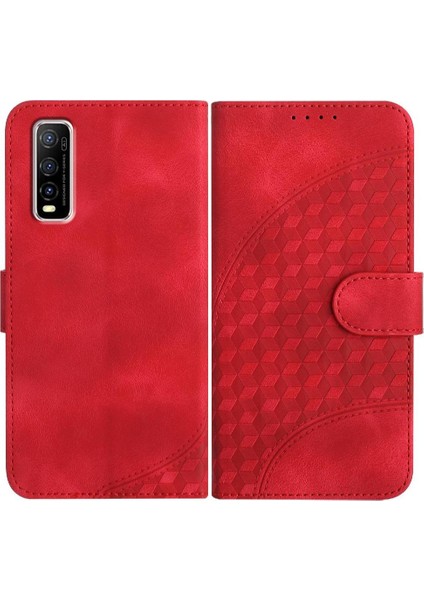 Vıvo Yvivo Manyetik Kart Tutucu Için Flip Case Geometrik Desen Darbeye (Yurt Dışından)