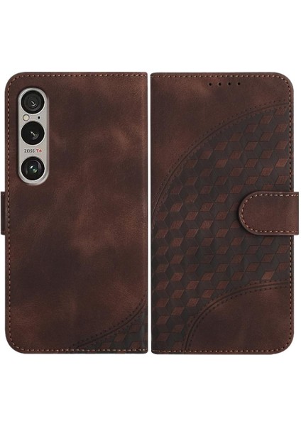 Sony Xperia 1VI 2024 Için Flip Case Darbeye Deri Kılıf Manyetik Kart (Yurt Dışından)
