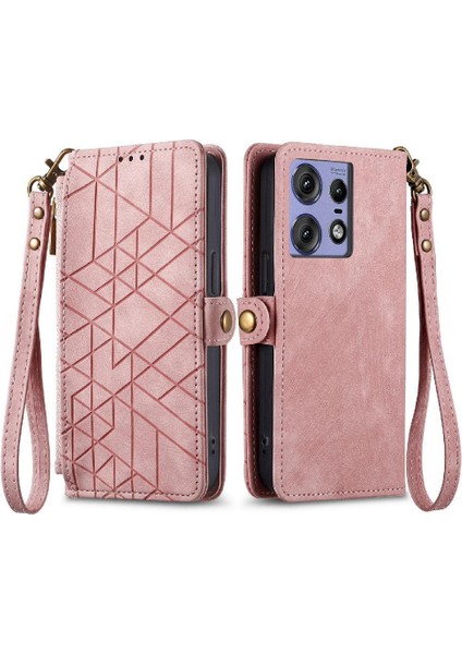 Motorola Kenar 50 Pro Için Flip Case Kapak Cüzdan Darbeye Basit (Yurt Dışından)