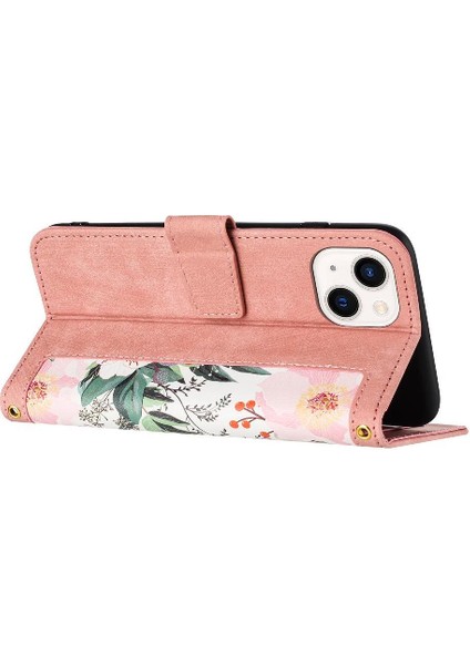 IPhone 13 Için Cüzdan Durumda Pu Deri Kart Tutucu Anti Scratch Kickstand (Yurt Dışından)