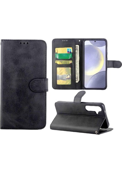 Samsung Galaxy S24 Artı Pu Deri Kickstand Tam Kart Için Filp Durumda (Yurt Dışından) indirimleri