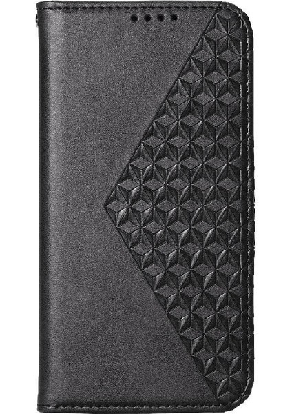 IPhone 15 Için Flip Case Artı El Kayışı Eşkenar Dörtgen Şekli Standı Cüzdan Günlük (Yurt Dışından)