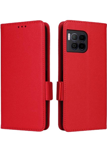 T-Mobile Revvl 7 Pro 5g Manyetik Pu Deri Yan Toka Kartı Için Flip Case (Yurt Dışından)
