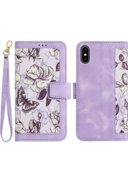 Cüzdan Kılıf IPhone X/xs Kickstand Kart Tutucu Manyetik Kapatma Anti (Yurt Dışından)