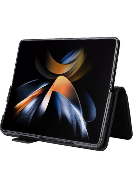 Samsung Galaxy Z Için Flip Case Fold 6 Kart Yuvaları Tutucu Manyetik Yan Pu (Yurt Dışından) modelleri