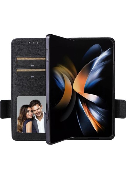 Samsung Galaxy Z Için Flip Case Fold 6 Kart Yuvaları Tutucu Manyetik Yan Pu (Yurt Dışından) fırsatları