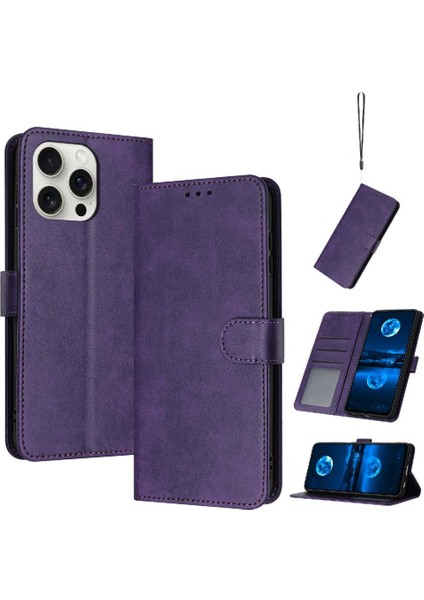 Toka ile IPhone 14 Pro Max Kickstand Için Flip Case Pu Deri ile (Yurt Dışından)