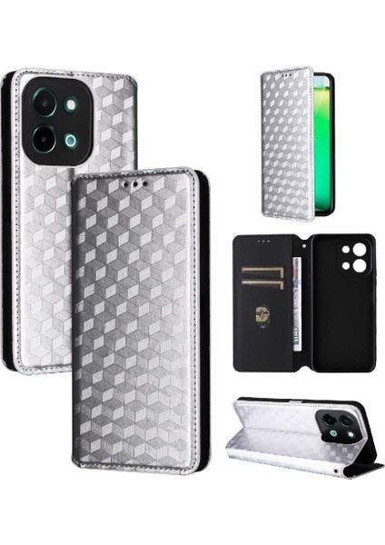 Vivo Y28 4g 3D Desen Kart Yuvaları Tutucu Manyetik Kapatma Için Flip Case (Yurt Dışından)
