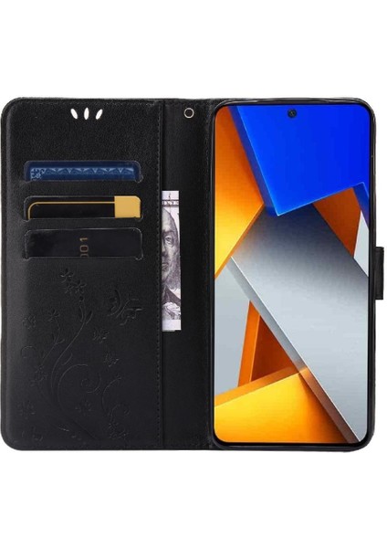 Xiaomi Poco M4 Pro 4g Için Pu Deri Manyetik Kapatma Kartı Durumda Bilek (Yurt Dışından)