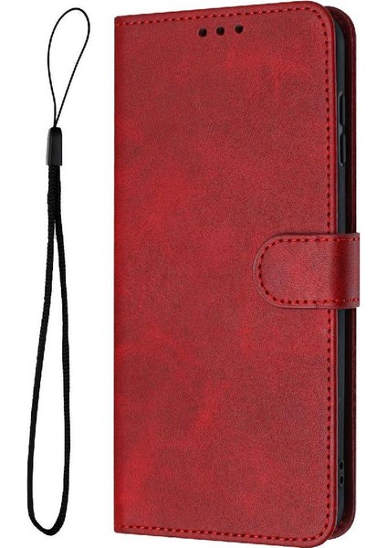 Toka Saf Renk Pu ile Kart Yuvası ile IPhone 12 Pro Max Için Flip Case (Yurt Dışından)