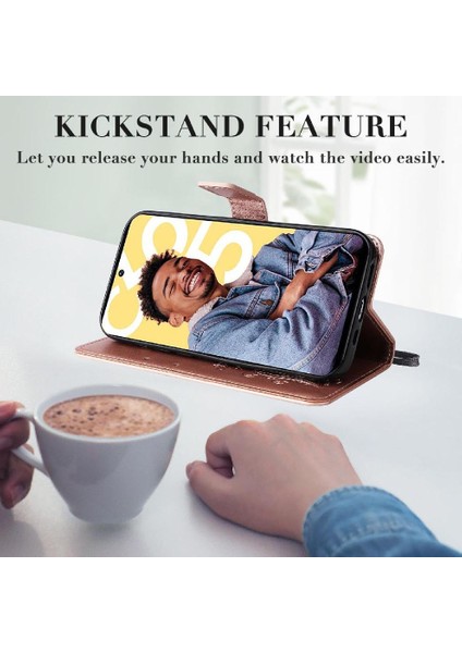 Kart Yuvası Standı Manyetik ile Realme C55 4g Flip Kickstand Için Flip Case (Yurt Dışından)