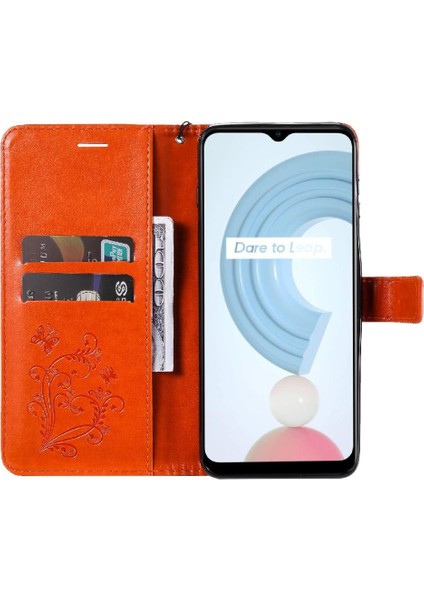 Kart Yuvası Standı ile Realme C21Y Flip Kickstand Pu Deri Için Flip Case (Yurt Dışından) fırsatları