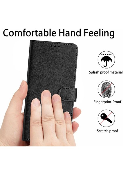 Kart Yuvası ile IPhone 11 Pro Max Saf Renk Pu Deri Için Flip Case (Yurt Dışından)
