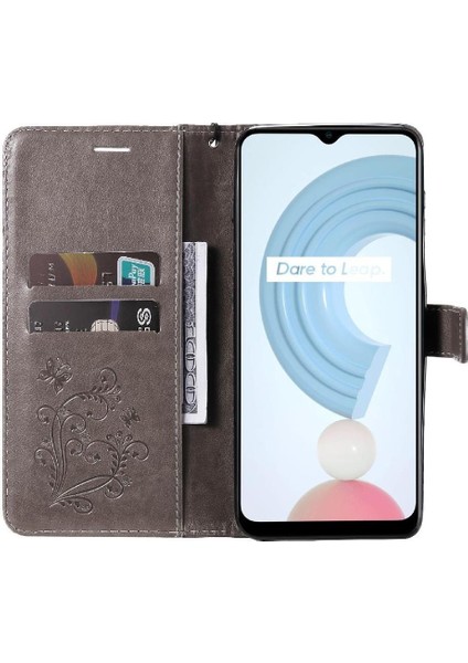 Kart Yuvası Standı ile Realme C21Y Flip Kickstand Pu Deri Için Flip Case (Yurt Dışından) fırsatları