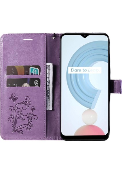 Kart Yuvası Standı ile Realme C21Y Flip Kickstand Pu Deri Için Flip Case (Yurt Dışından) fırsatları