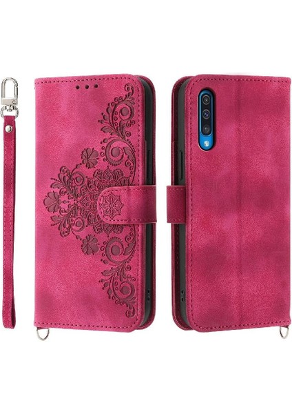 BDT Boutique Samsung Galaxy A50 Çoklu Kredi Kartı Yuvaları Kabartmalı Için Flip Case (Yurt Dışından)