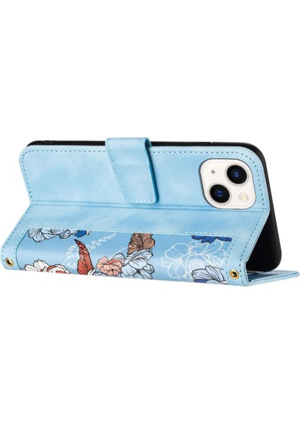 IPhone 13 Için Cüzdan Durumda Pu Deri Kart Tutucu Anti Scratch Kickstand (Yurt Dışından)
