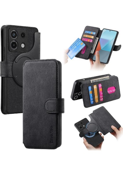 Xiaomi Redmi Not 13 Pro 4g Için Flip Case Cüzdan Retro Mıknatıs Koruyucu (Yurt Dışından)
