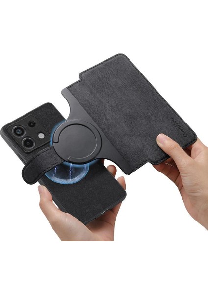 Xiaomi Redmi Not 13 Pro 4g Için Flip Case Cüzdan Retro Mıknatıs Koruyucu (Yurt Dışından)