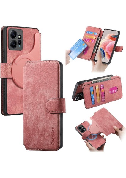 Xiaomi Redmi Not 12 Için Flip Case 4g Mıknatıs Koruyucu Malzeme Kart Standı (Yurt Dışından)