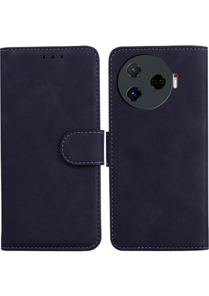 Tecno Camon 30 Pro Premium Pu Deri Manyetik Standı Tutucu Için Flip Case (Yurt Dışından)