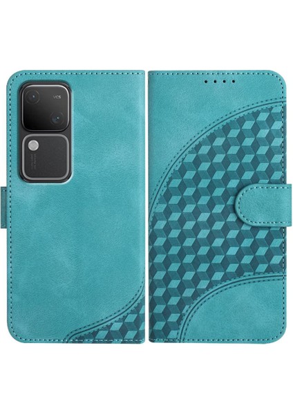 Vıvo V30 5G/V30 Pro 5g Için Flip Case Geometrik Desen Darbeye Deri (Yurt Dışından)