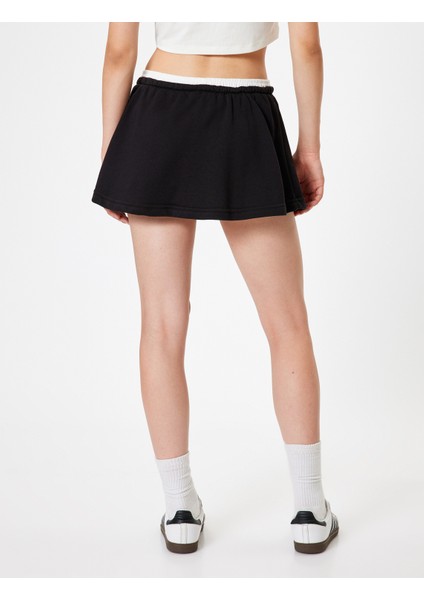 Mini Şort Etek Beli Bağcıklı Rahat Kalıp fırsatları