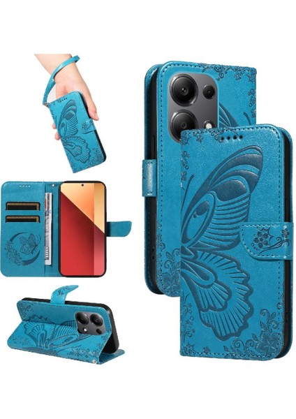 Xiaomi Redmi Not 13 Pro 4g Için Flip Case Kart ile Ayrılabilir El Kayışı (Yurt Dışından)