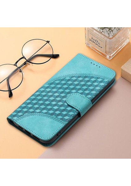 IPhone 16 Için Flip Case Pro Max Flip Iş Geometrik Desen Manyetik (Yurt Dışından)