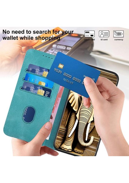 IPhone 16 Için Flip Case Pro Max Flip Iş Geometrik Desen Manyetik (Yurt Dışından)