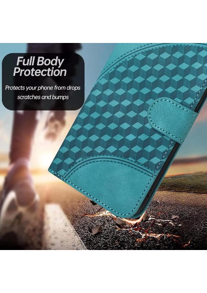 IPhone 16 Için Flip Case Pro Max Flip Iş Geometrik Desen Manyetik (Yurt Dışından)