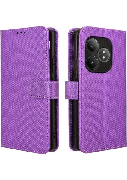 Realme Gt Neo 6 Se Için Kılıf Kapak Kickstand Kart Tutucu Manyetik Cüzdan (Yurt Dışından)
