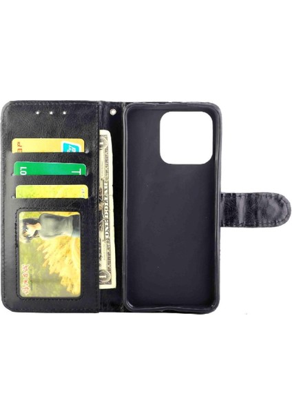 Xiaomi 13 Pu Deri Darbeye Kickstand Kart Tutucu Için Flip Case (Yurt Dışından)