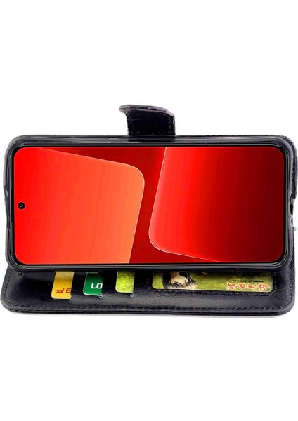 Xiaomi 13 Pu Deri Darbeye Kickstand Kart Tutucu Için Flip Case (Yurt Dışından)