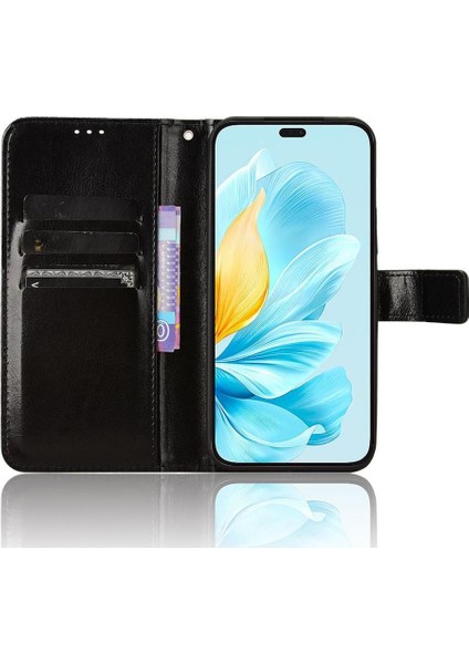 Onur Için Kılıf 200 Lite 5g Manyetik Kapak Çevirin Cüzdan Kart Tutucu (Yurt Dışından)