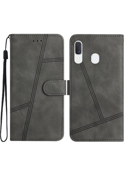 Samsung Galaxy A40 Için Flip Case Kart Yuvaları Tutucu Manyetik Kapak Folio Pu (Yurt Dışından)