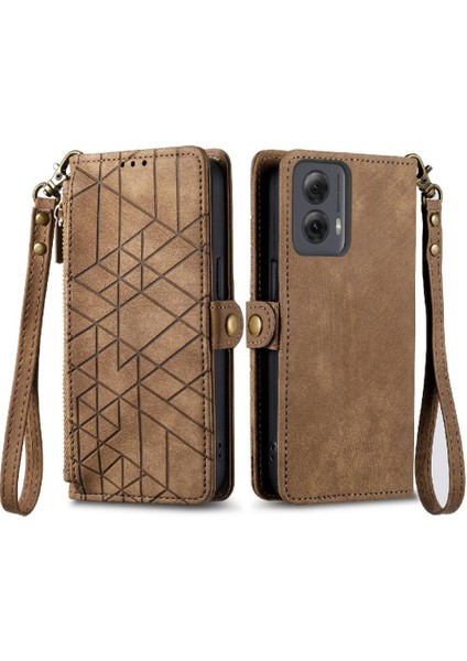 Motorola Moto G Güç 5g 2024 Cüzdan Darbeye Deri Için Flip Case (Yurt Dışından)