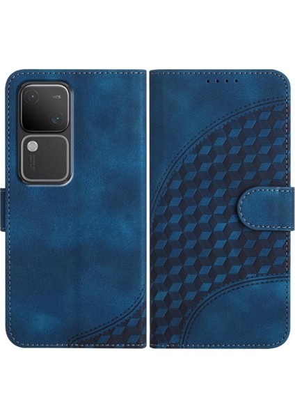 Vıvo V30 5G/V30 Pro 5g Için Flip Case Geometrik Desen Darbeye Deri (Yurt Dışından)