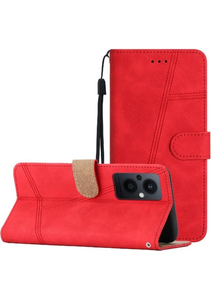 Oppo Oppo 7z 5g Için Flip Case Cüzdan Pu Deri Bilek Kayışı Flip Folio (Yurt Dışından)