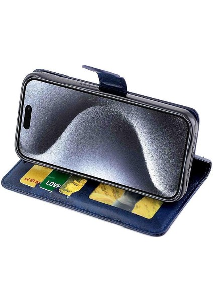 IPhone 15 Için Filp Durumda Pro Kart Tutucu Kickstand Tam Koruma Kapatma (Yurt Dışından) indirimleri
