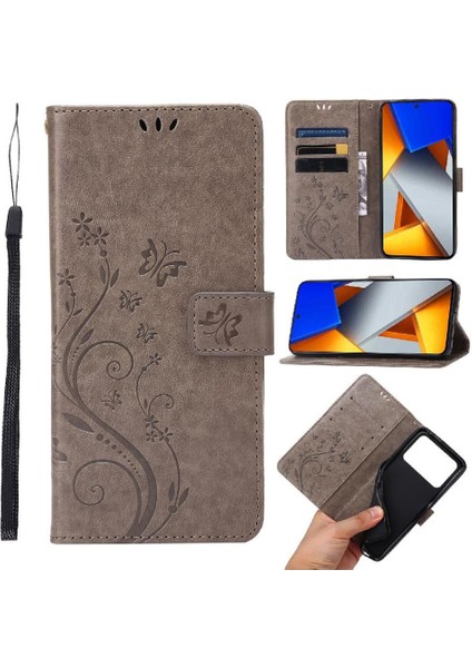 Xiaomi Poco M4 Pro 4g Için Pu Deri Manyetik Kapatma Kartı Durumda Bilek (Yurt Dışından)