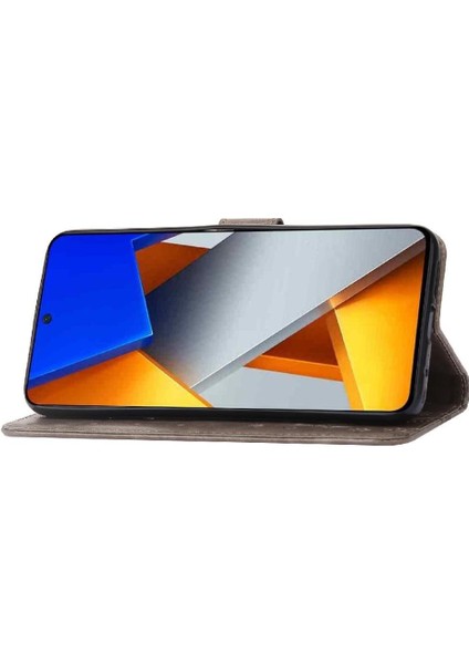 Xiaomi Poco M4 Pro 4g Için Pu Deri Manyetik Kapatma Kartı Durumda Bilek (Yurt Dışından)