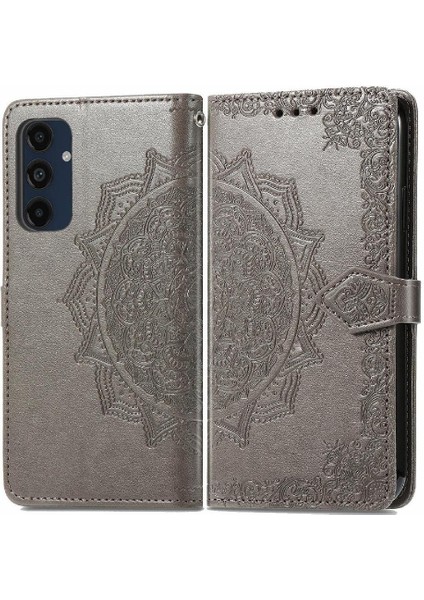Samsung Galaxy M55 Flip Kapak Için Flip Case Darbeye Deri Kılıf (Yurt Dışından)