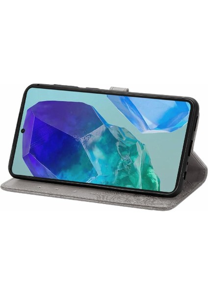 Samsung Galaxy M55 Flip Kapak Için Flip Case Darbeye Deri Kılıf (Yurt Dışından)