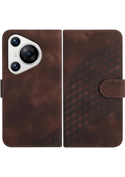 Huawei Pura 70 Pro Için Flip Case Pu Deri Kapak Çevirin Darbeye Deri (Yurt Dışından)
