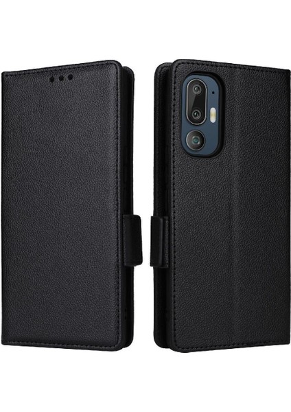 Htc U24 Pro 5g Pu Deri Kart Yuvaları Tutucu Cüzdan Yan Toka (Yurt Dışından)