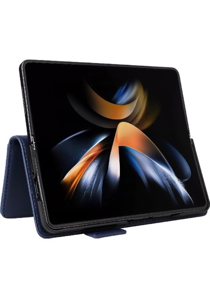 Samsung Galaxy Z Için Flip Case Fold 6 Kart Yuvaları Tutucu Manyetik Yan Pu (Yurt Dışından) modelleri
