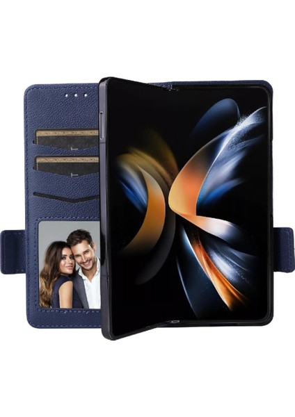 Samsung Galaxy Z Için Flip Case Fold 6 Kart Yuvaları Tutucu Manyetik Yan Pu (Yurt Dışından) indirimleri